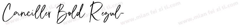 Canciller Bold Regul字体转换